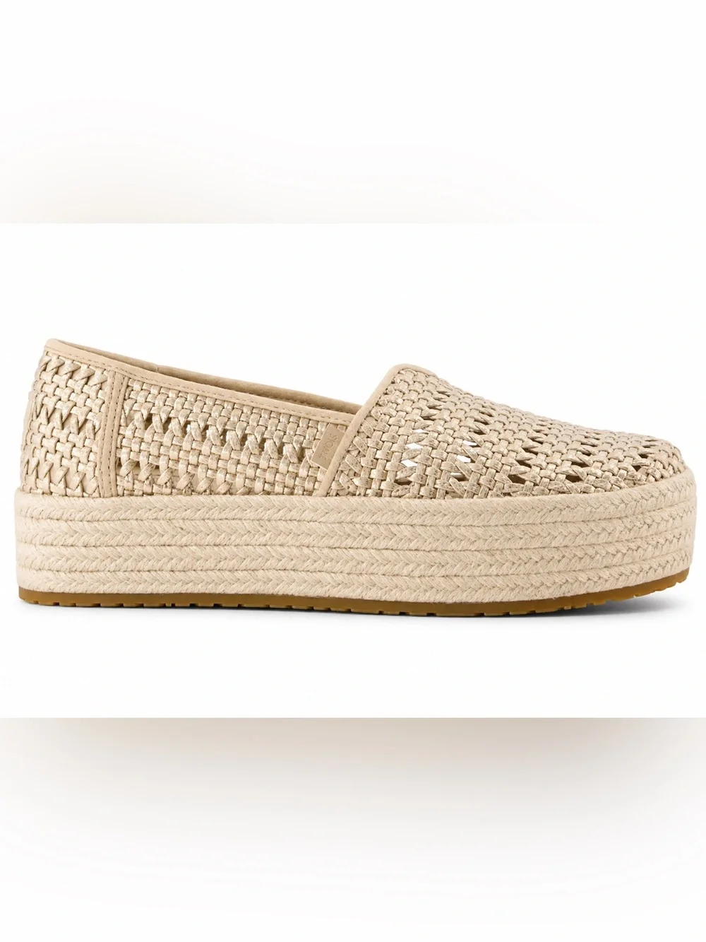 TOMS Women's Valencia Slip-On Platform Espadrille Size 7.5 NIB